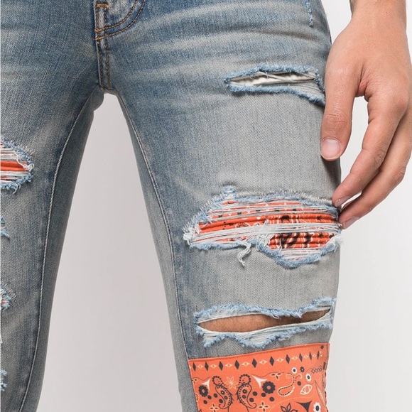Amiri Artpatch Bandana Jeans - Picture 7 of 7